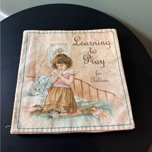 LEARNING TO PRAY For children keepsake cloth fabric book
